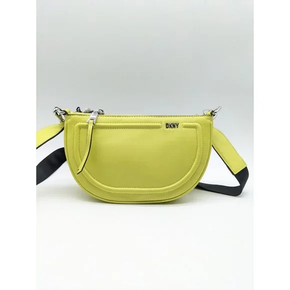 Dkny Bags Dkny Orion Web Strap Small Crossbody Bag Purse Lime Yellow Poshmark